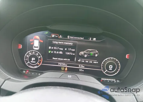 2017 Audi A3 E-Tron 1.4T Premium z USA, uszkodzony, nr VIN WAUTPBFF4HA134240